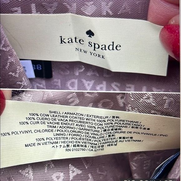 Kate Spade Elegant NY Neda Laurel Way Deep Plum Zip Wallet - Picture 5 of 5